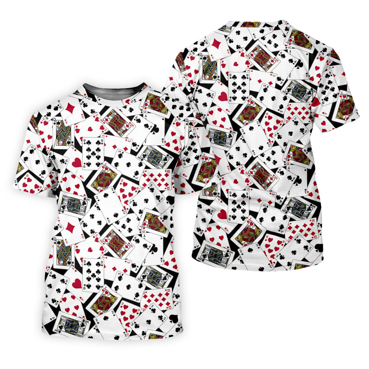 Playing Cards Poker Pattern Hawaiian Golf Shirt, Golf Polo For Women, Women's Golf Apparel SH818