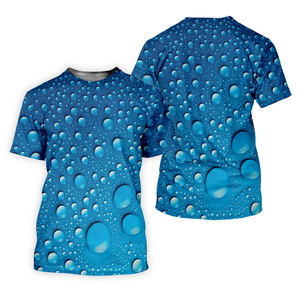 Rain Drops Blue Golf Shirt, Women's Golf Tops, Ladies Golf Shirts, Women's Golf Shirts SH818