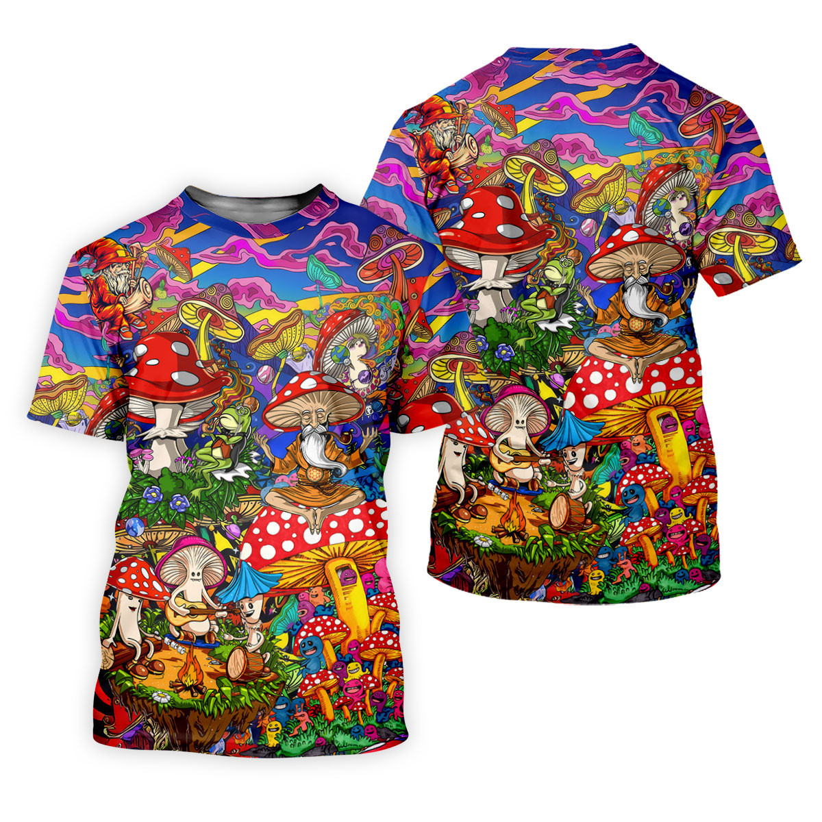 Psychedelic Mushroom Forest Fantasy Golf Polo, Hawaiian Golf Shirt, Golf Polo Shirts For Men SH818