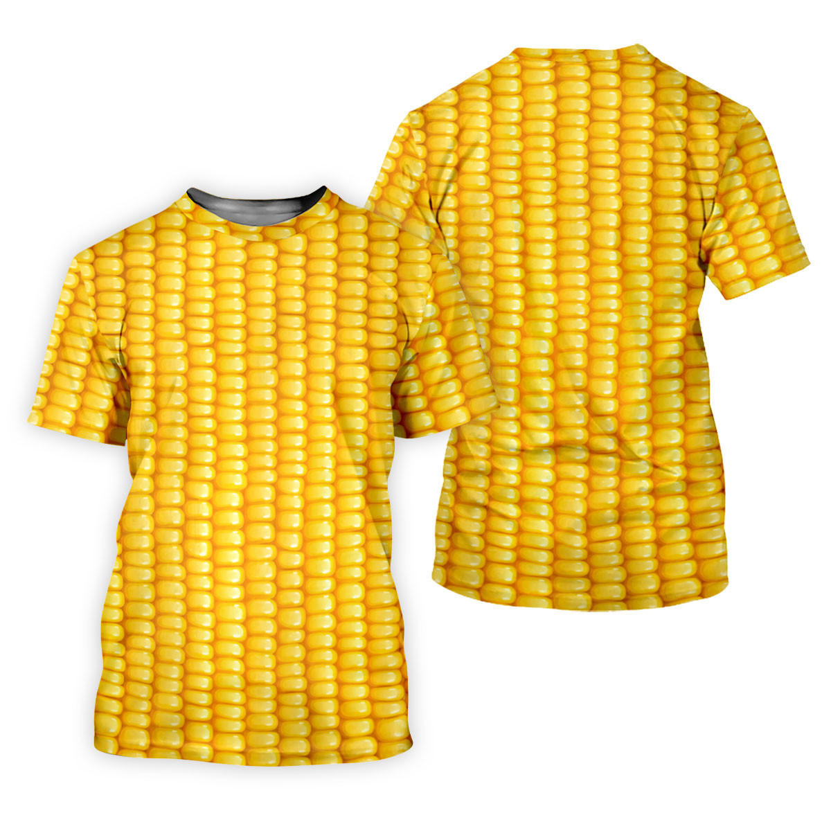 Realistic Sweet Corn Cob Print Design Hawaiian Golf Shirt, Golf Shirts For Men, Polo Shirts For Men SH818