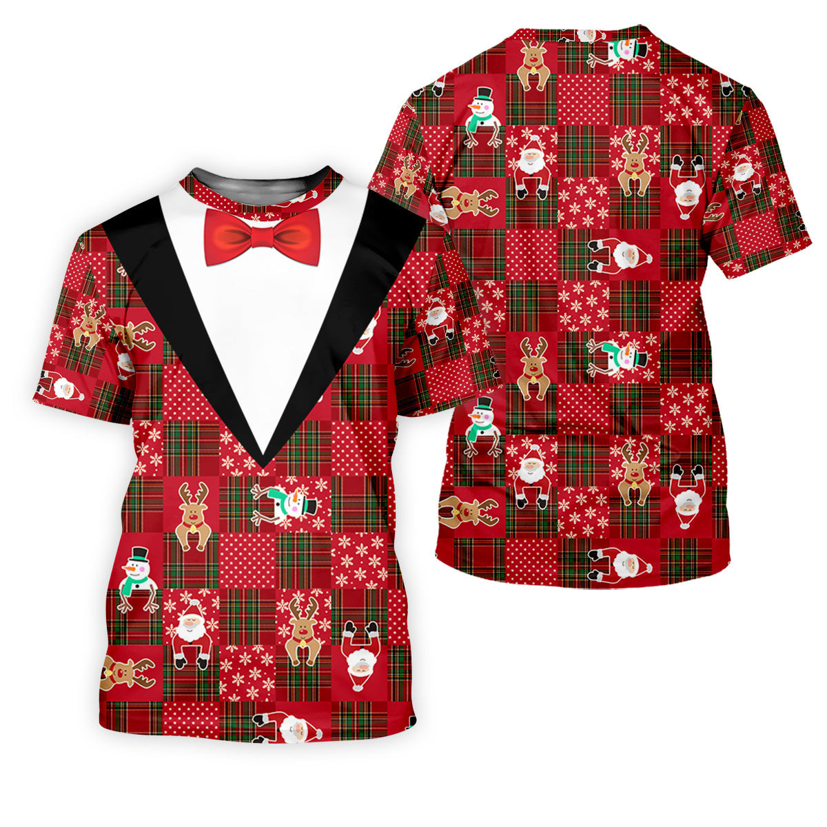 Red Plaid Funny Holiday Vintage Print Women Golf Top, Christmas Golf Shirt, Ladies Golf Tops SH818