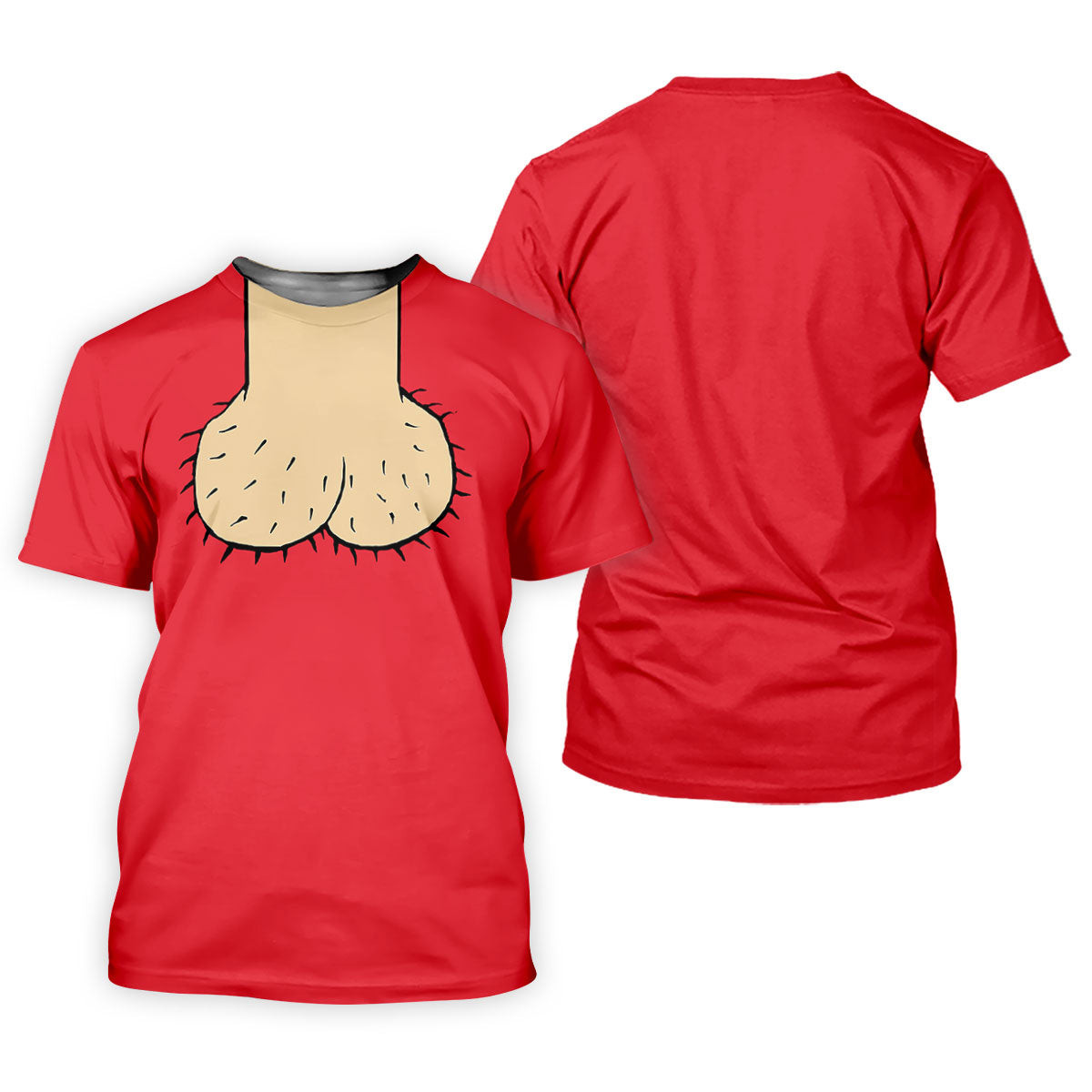 Red Funny Dickhead Faux Chest Golf Shirt, Funny Halloween Shirt, Women's Golf Apparel SH818