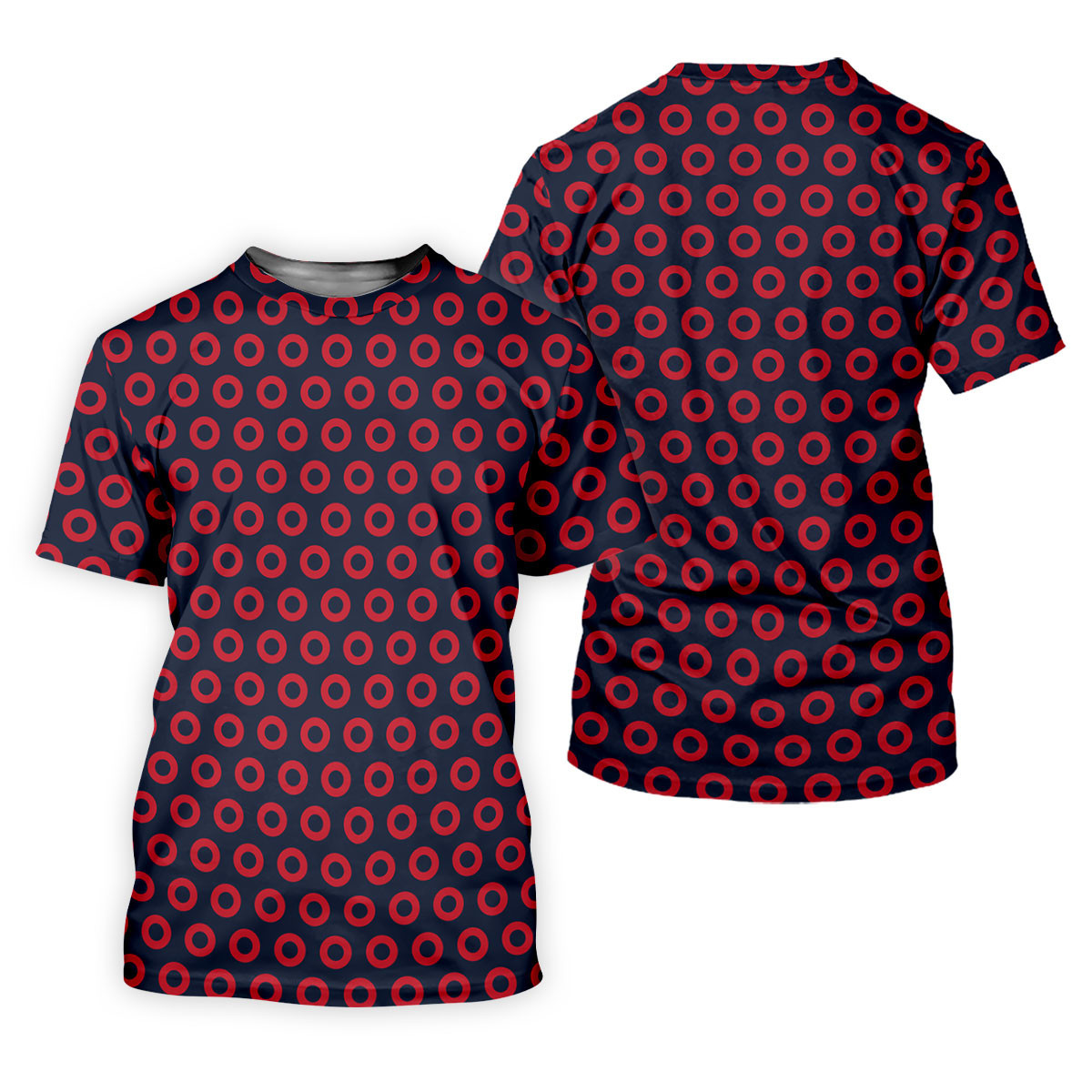 Red Polka Dot Rock Inspired Hawaiian Golf Shirt, Men's Golf Shirt, Polo Shirts For Men SH818