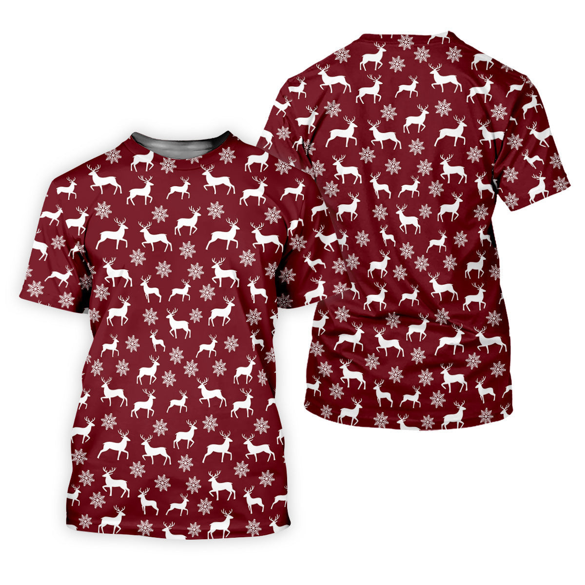 Reindeer Christmas Maroon Golf Shirt, Christmas Golf Shirt, Golf Shirt For Women, Ladies Golf Polos SH818