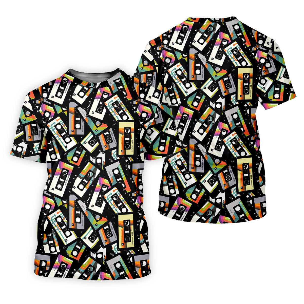 Retro Cassette Tape Hawaiian Golf Shirt, Men's Golf Shirt, Polo Shirts For Men SH818