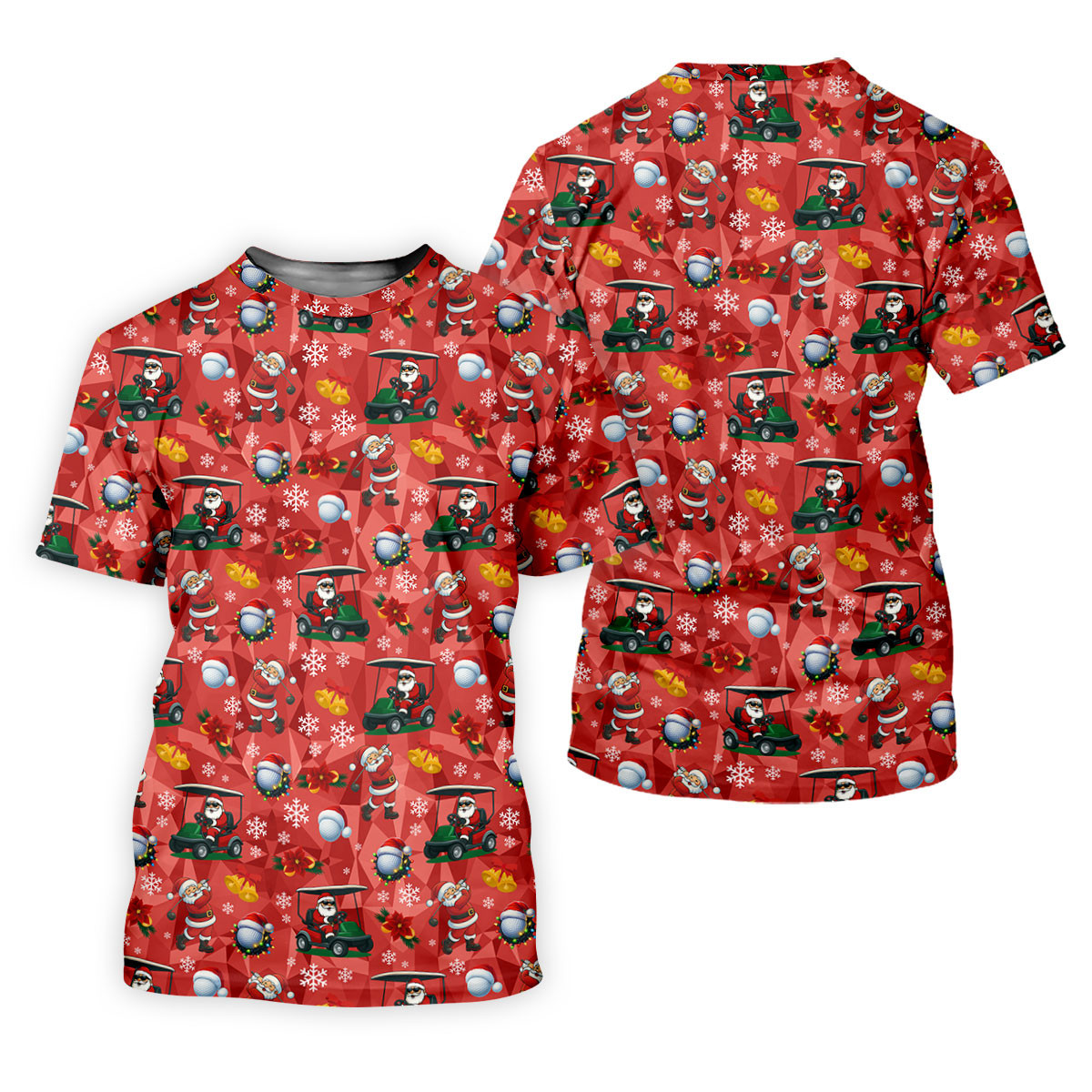 Santa Christmas Red Golf Shirt, Ladies Golf Tops, Cute Golf Outfit, Christmas Golf Shirt, Ladies Golf Polos SH818