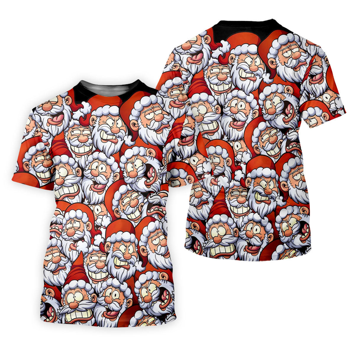 Santa Claus Face Fun Golf Shirts For Men, Christmas Golf Shirt, Polo Shirts For Men, Golfing Apparel SH818