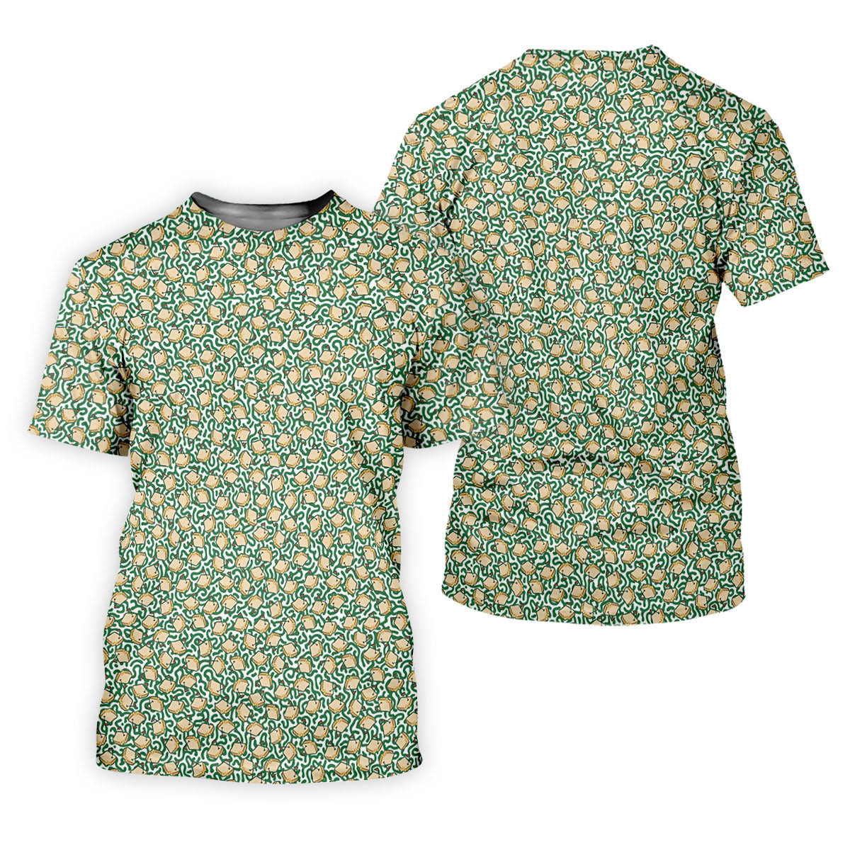 Sandwich Golf Course Seamless Pattern Performance Golf Shirt, Golf Tops For Men, Golf Shirts For Men SH818