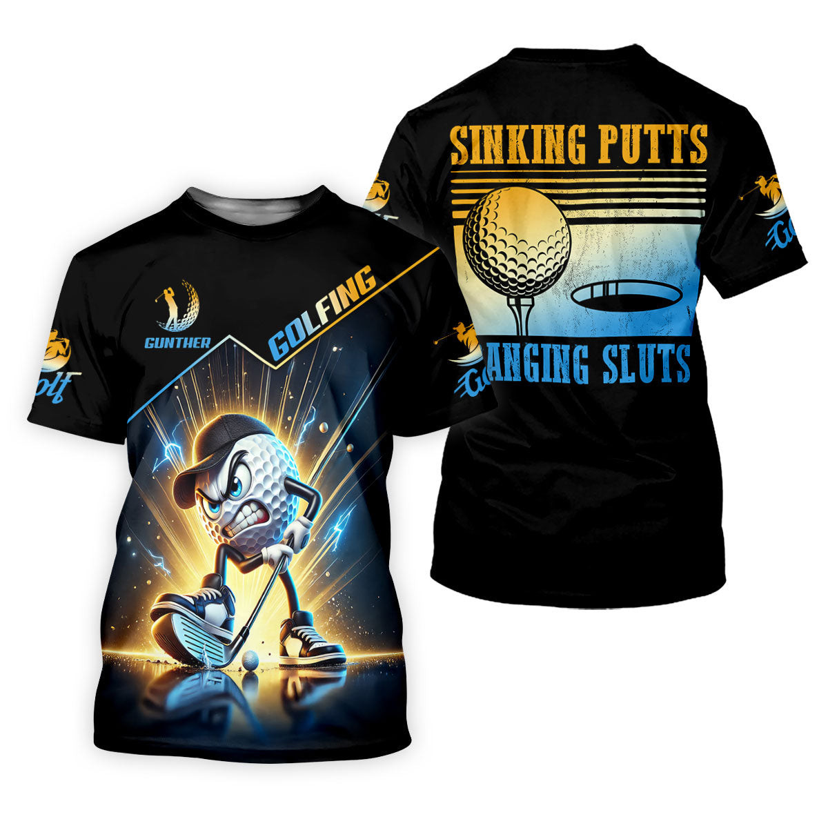 Sinking Putts Banging Sluts Fun Golf Shirt, Women Golf Top, Golf Shirt For Women, Ladies Golf Shirts SH818