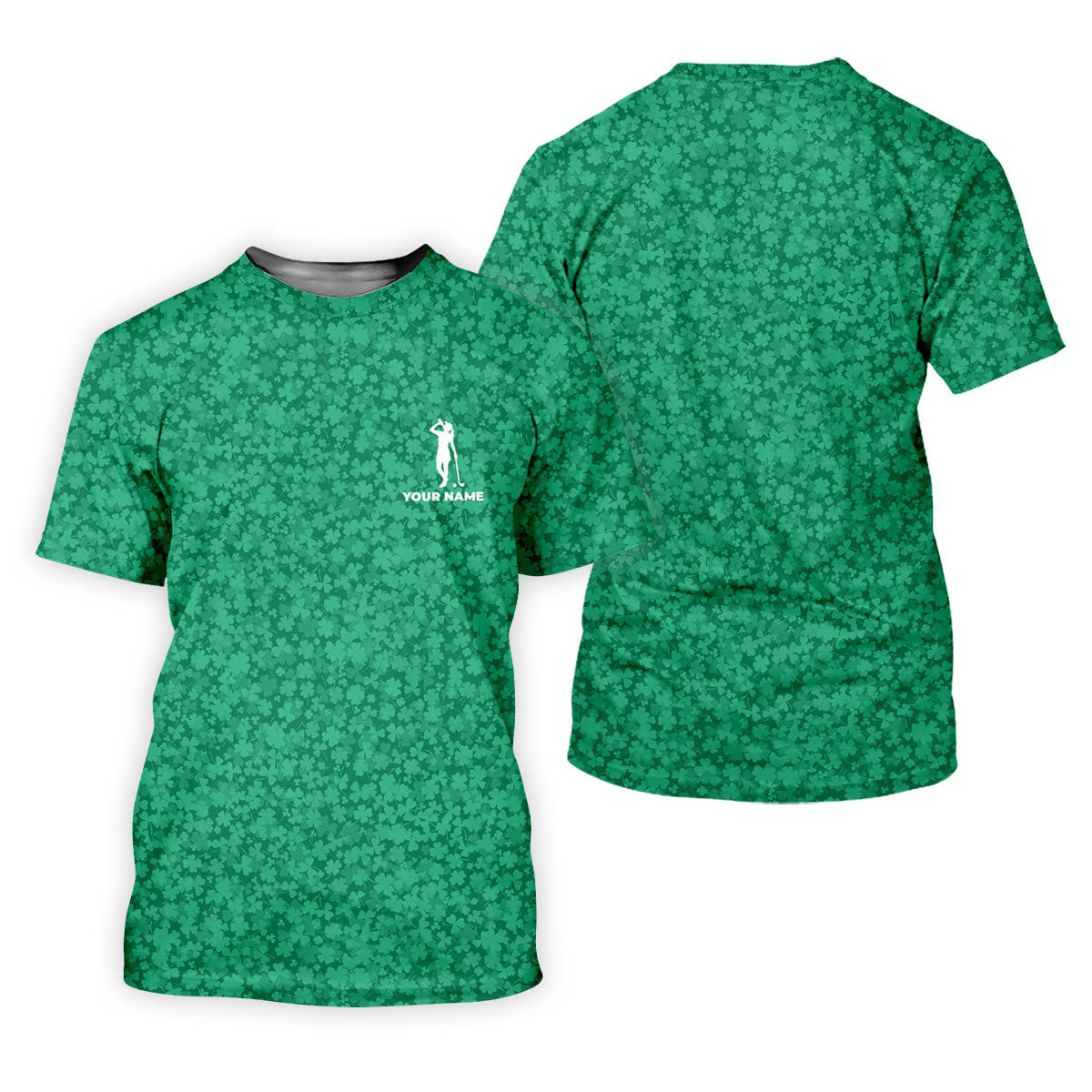 Shamrock Beer Lucky Four Leaf Clover St Patrick Day Golf Shirt, Women's Golf Shirts, Ladies Golf Polos SH818