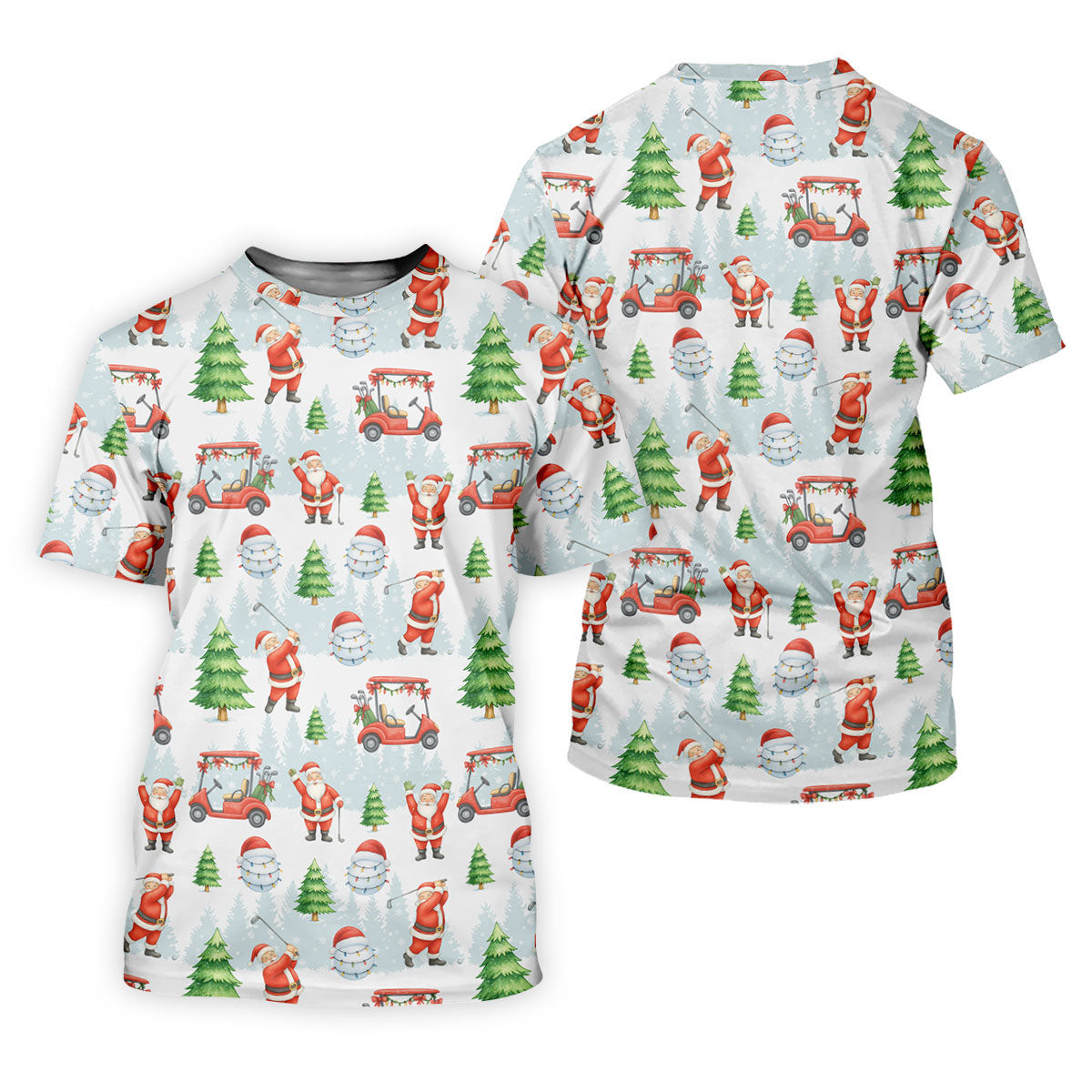 Santa Claus Golf Pose Funny Golf Shirts Women, Christmas Golf Shirt, White Polo Women, Christmas Golf Gift SH818