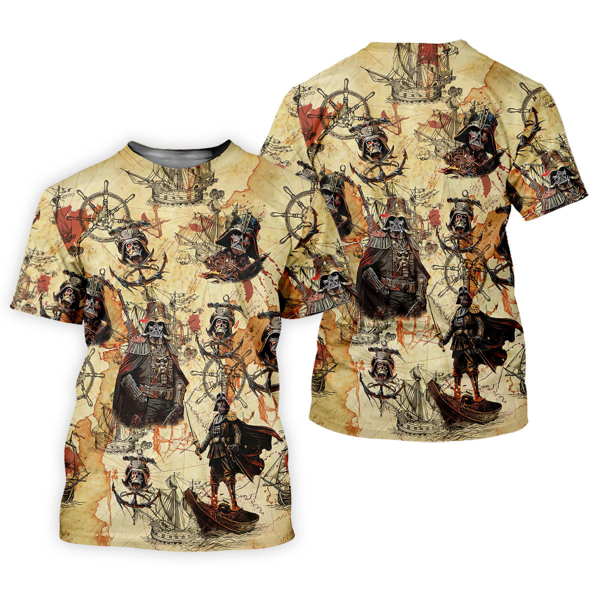 Sci-fi Character Pirate Theme Hawaiian Golf Shirt, Men's Golf Shirt, Polo Shirts For Men SH818