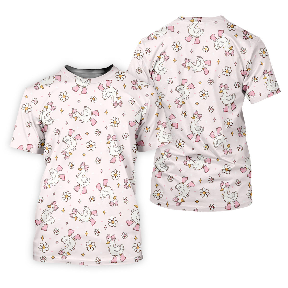 Silly Goose Seamless Pattern Pink Golf Shirt, Cute Golf Outfit, Golf Gifts For Women, Ladies Golf Shirts SH818