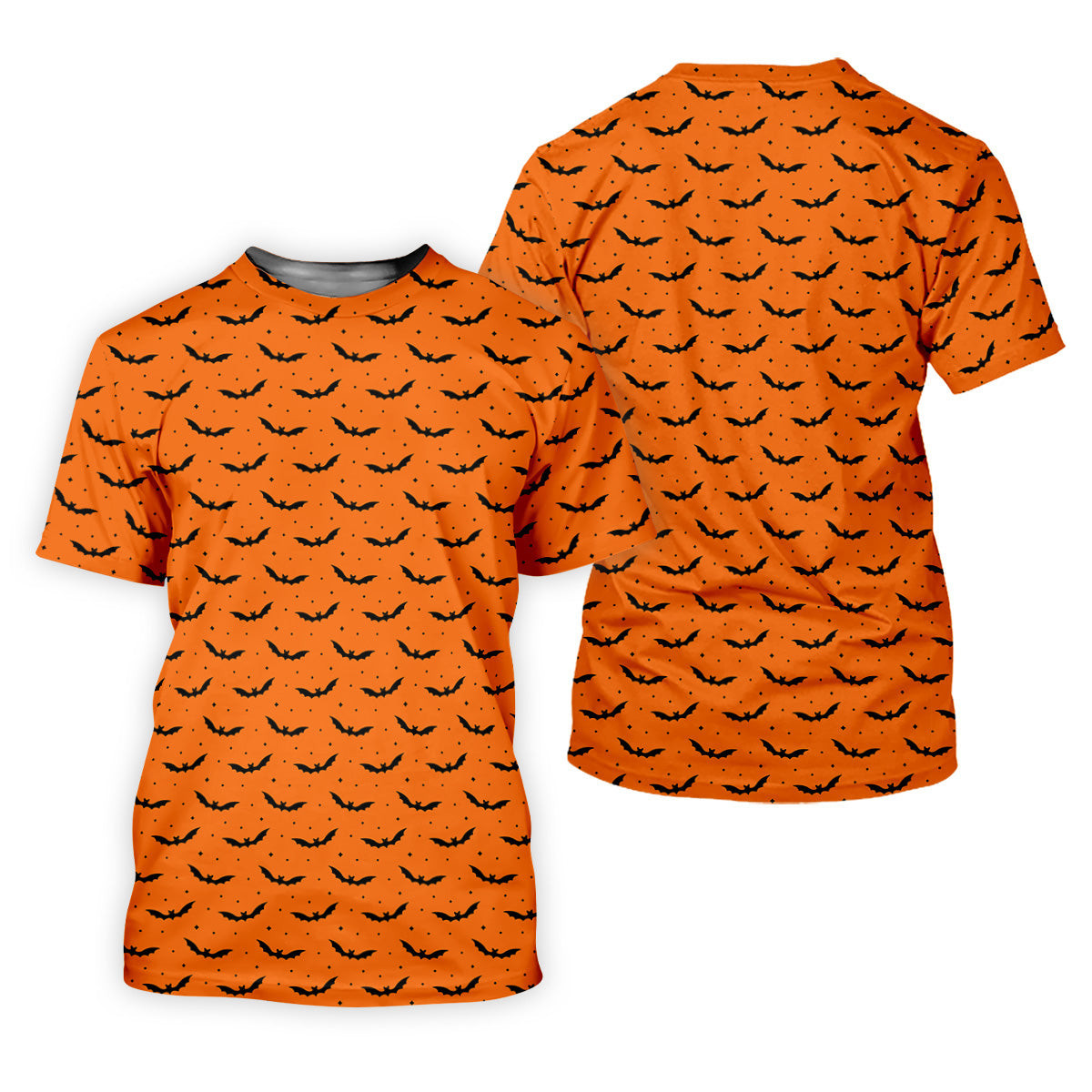 Spooky Bats Orange Halloween Golf Shirt, Ladies Golf Tops, Golf Gifts For Women, Golfing Apparel SH818