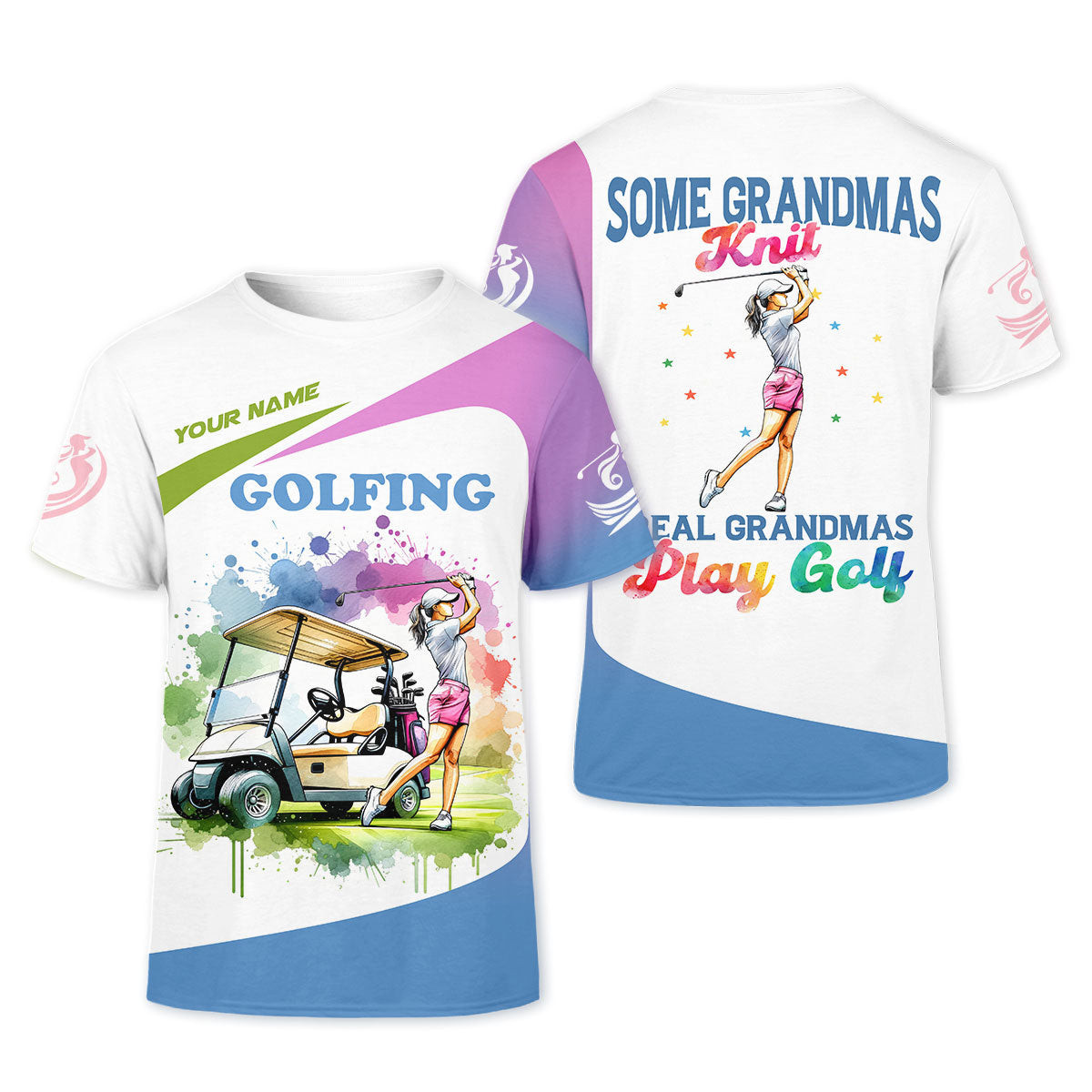 Some Grandmas Knit Real Grandmas Play Golf Funny Womens Golf Polo Shirt, Ladies Golf Shirt SH818