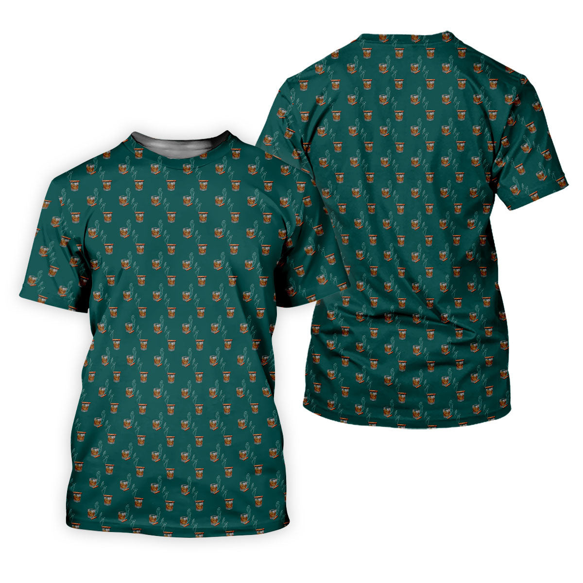 Smoke Whiskey Green Golf Shirt, Golf Whiskey Polo Shirts For Men, Golf Shirts For Men SH818