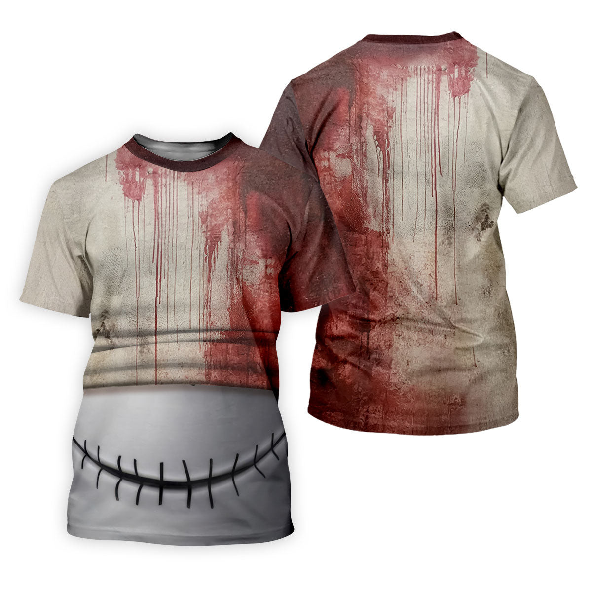 Stitched Skull Horror Character Halloween Polo Shirt, Golf Apparel For Men, Mens Golf Polo SH818
