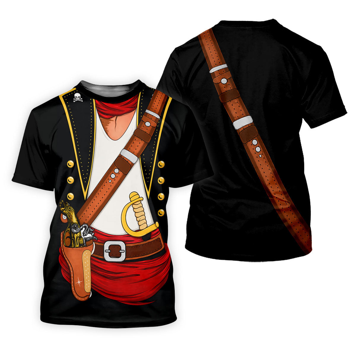 Swashbuckler Pirate Golf Shirt, Caribbean Captain Costume Pattern, Golf Shirt For Men SH818