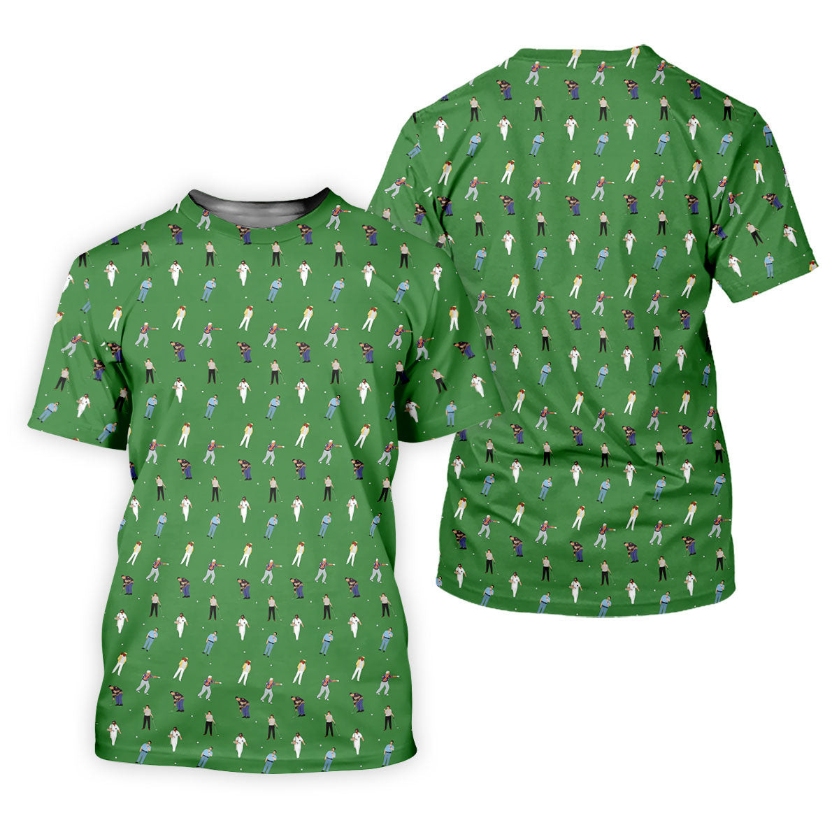 Sports Comedy Characters Golf Pose Green Golf Shirt, Ladies Golf Tops, Golf Shirt For Women SH818