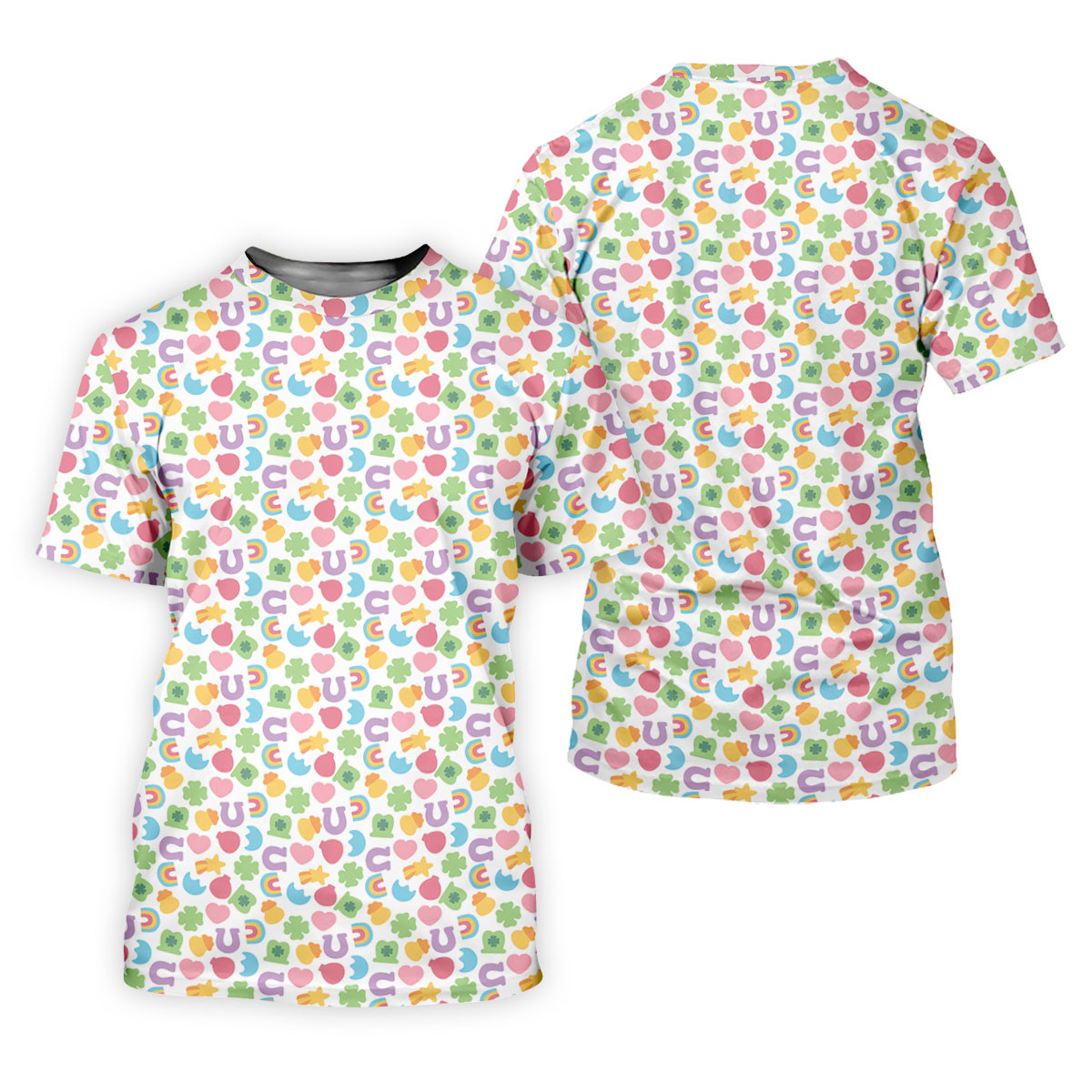 St Patrick's Day Lucky Charms White Golf Shirt, Cute Golf Outfit, Polo Shirts For Men, Golf Shirts For Men SH818