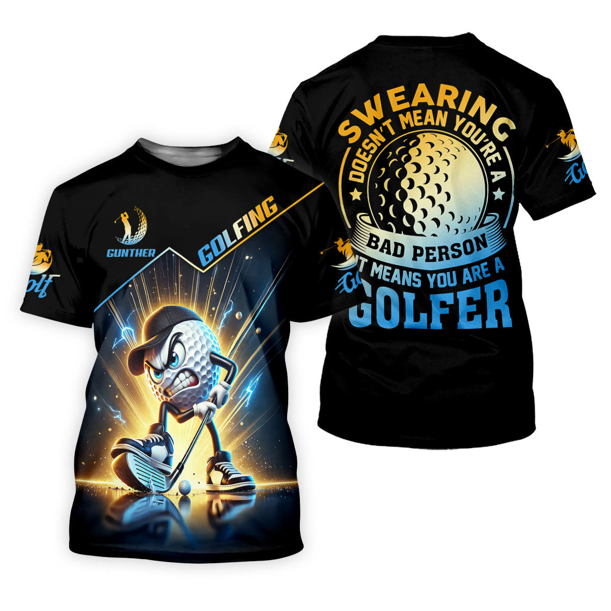Swearing Doesn't Mean You're A Bad Person Fun Golf Shirt, Golf Tops For Men, Golf Shirts For Men SH818