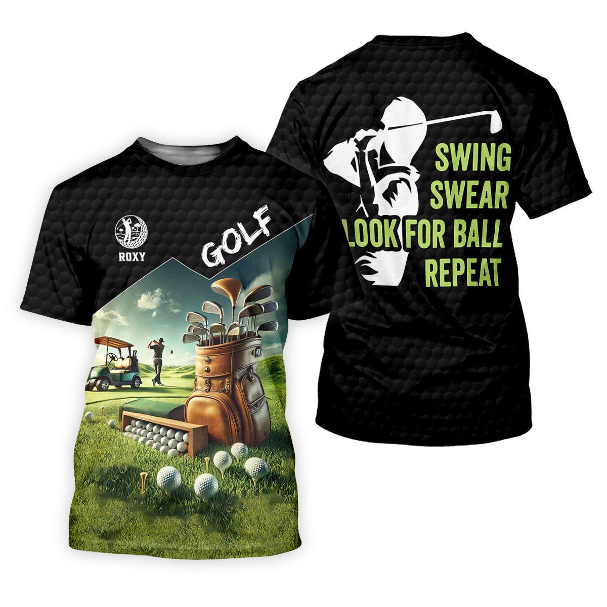 Swing Swear Look For Ball Repeat Funny Golf Shirt, Custom Golf Shirts, Golf Shirt For Women SH818