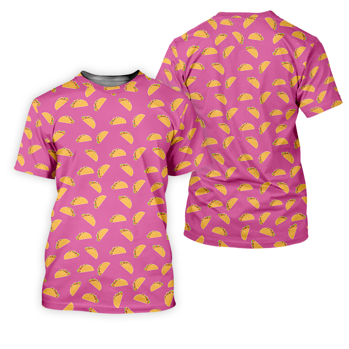 The Pink Taco Seamless Pattern Women's Golf Shirts, Women's Golf Tops, Ladies Golf Shirt SH818