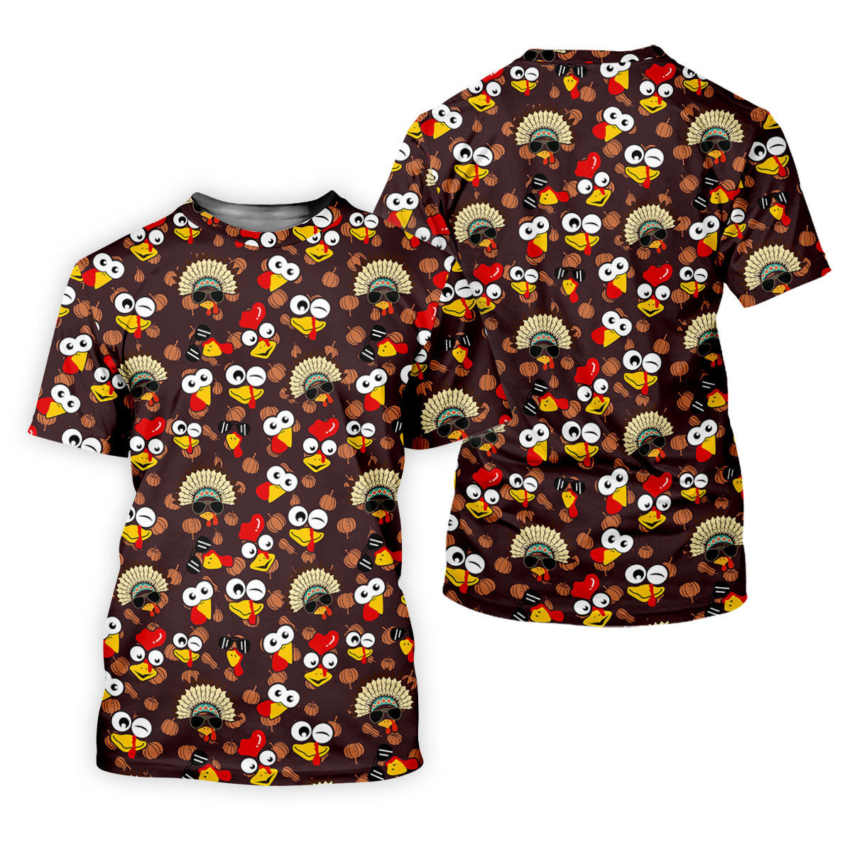 Thanksgiving Polo Golf Shirt For Women, Pumpkin Turkey Fun Women's Golf Shirts, Thanksgiving Golf Gift For Ladies SH818