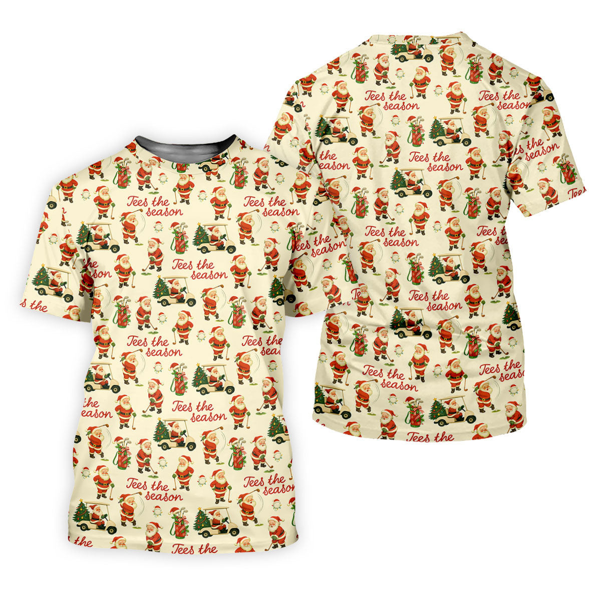 Tees The Season Funny Santa Claus Women Golf Top, Christmas Golf Shirt, Ladies Golf Shirts, Women's Golf Gifts SH818