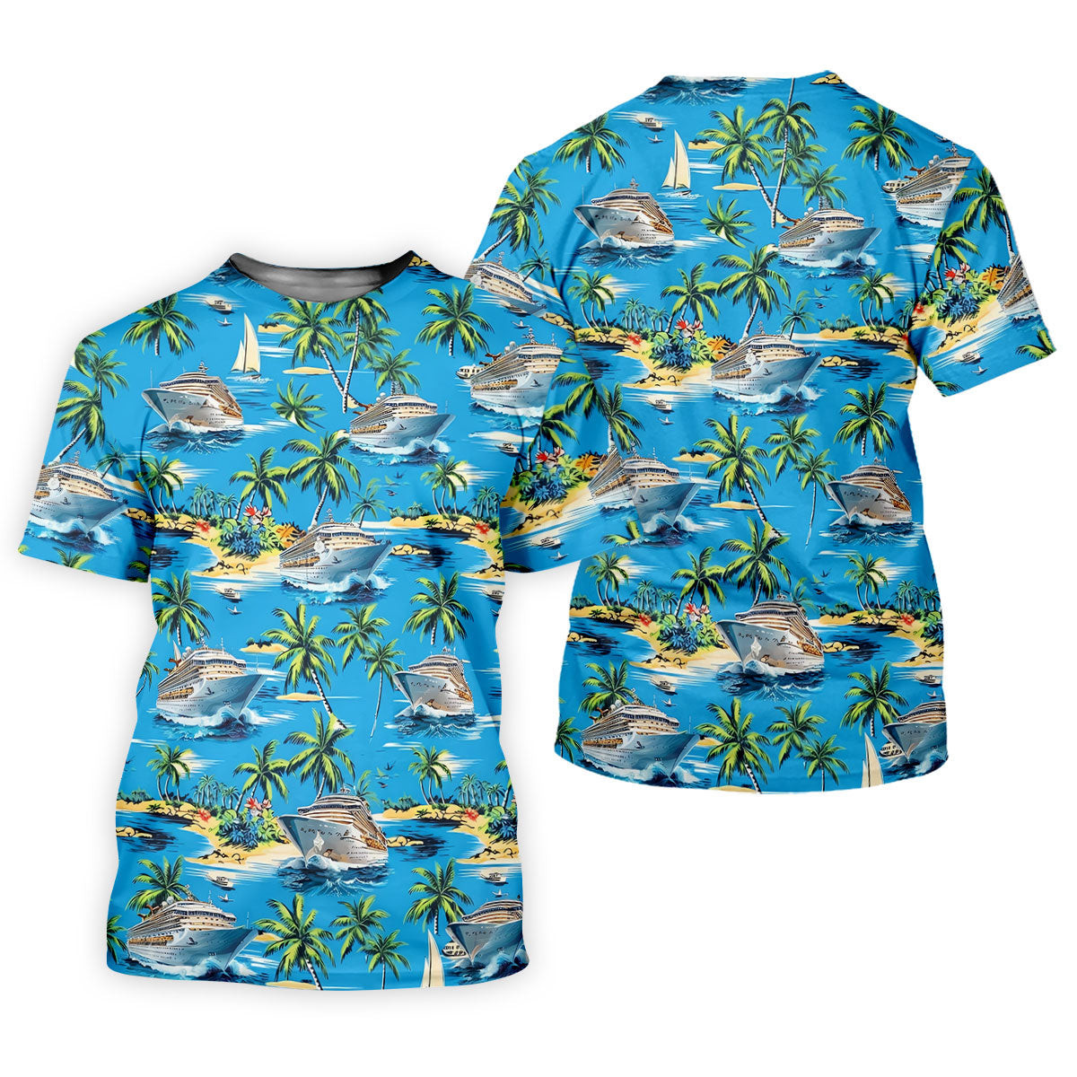 Tropical Cruise Vintage Hawaiian Golf Shirt, Men's Golf Shirt, Polo Shirts For Men SH818