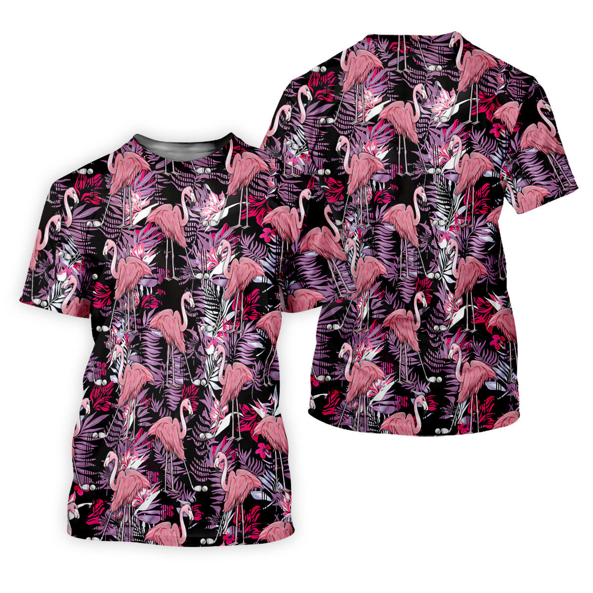 Tropical Flamingo Purple Golf Shirt, Sleeveless Women's Golf Shirts, Ladies Golf Polos, Golfing Apparel SH818