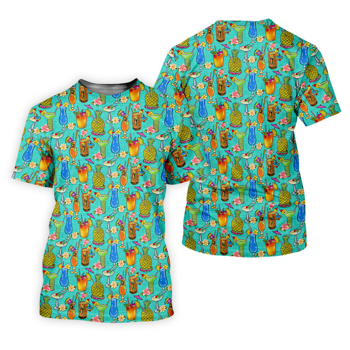 Tropical Cocktail Summer Vibe Retro Golf Shirt, Golf Tops For Men, Polo Shirts For Men, Golf Shirts For Men SH818