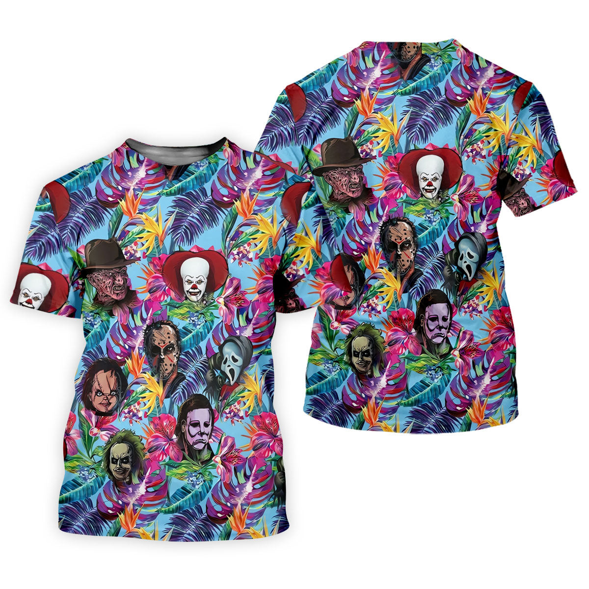 Tropical Horror Character Halloween Golf Shirt, Mens Golf Shirts, Golf Polo Shirts For Men SH818