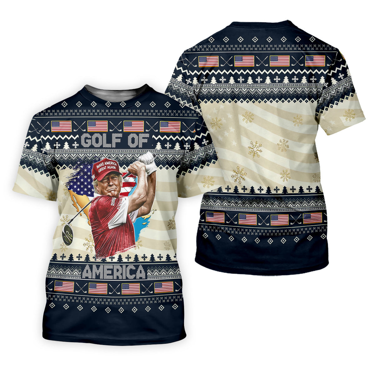 Trump Golf Of America Christmas Golf Shirt Women's Golf Clothes, Ladies Golf Shirts, Ladies Golf Polos SH818