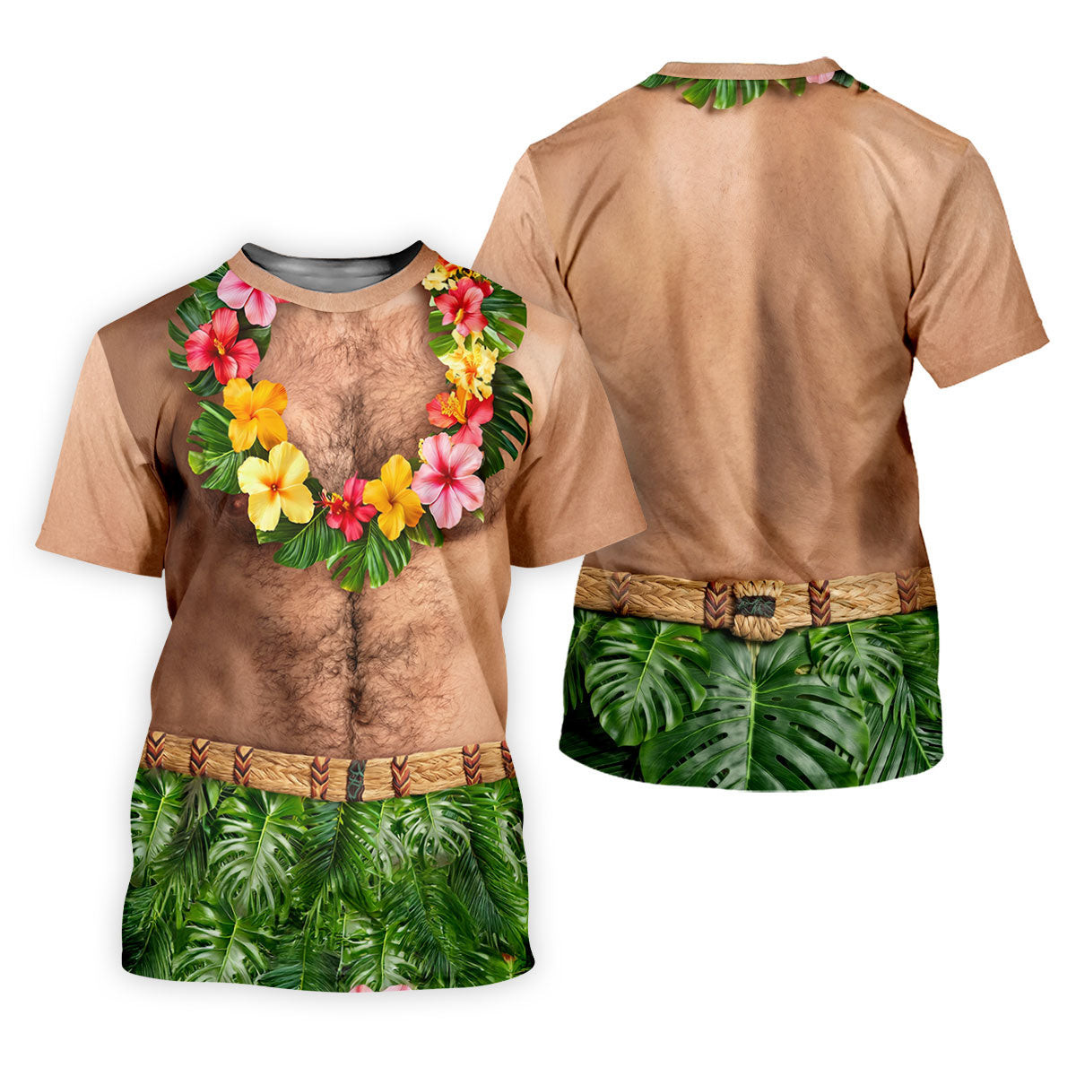 Tropical Theme Party Men's Funny Golf Shirts, Hawaiian Golf Shirt, Polo Shirts For Men SH818
