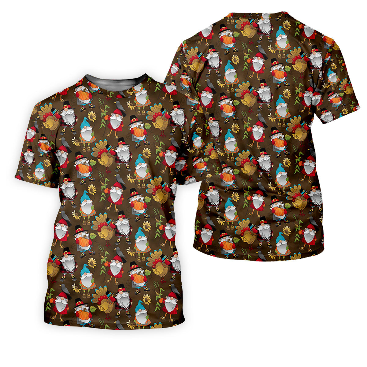 Turkey Gnome Thanksgiving Fun Women's Golf Shirts, Ladies Golf Tops, Golf Shirt For Women, Golfing Apparel SH818