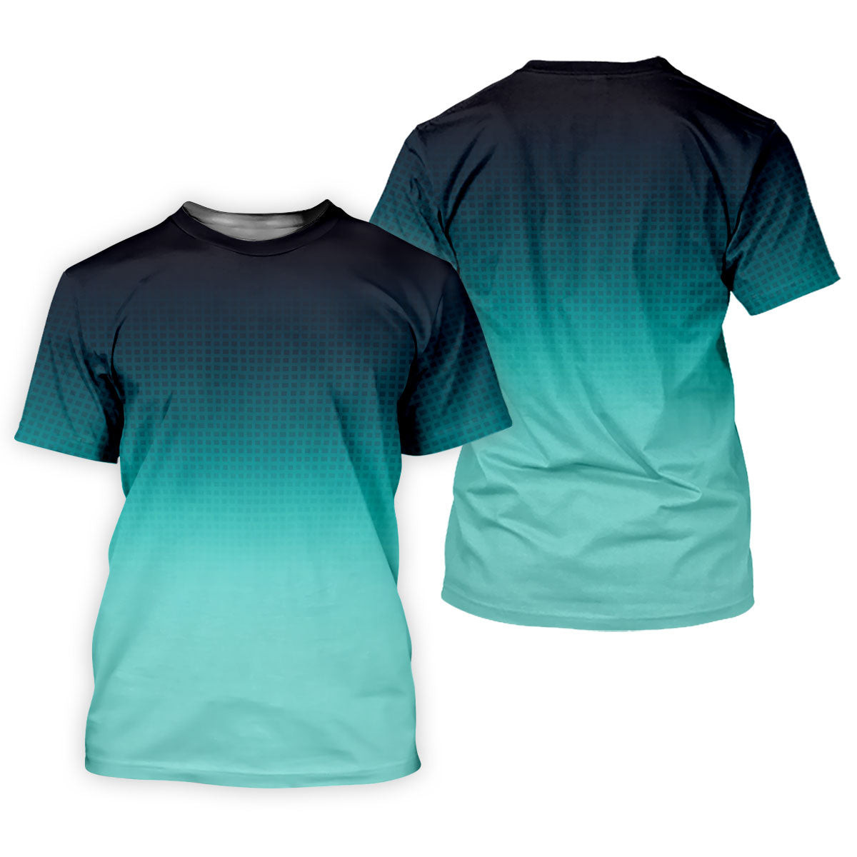Turquoise Gradient Hawaiian Golf Shirt, Ladies Golf Tops, Golf Shirt For Women SH818