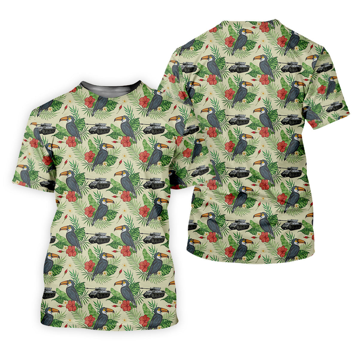 Tropical Toucan Golf Polo Shirts, Golfing Apparel, Men Golf Gift, Funny Golf Shirt, Tropical Shirt SH818