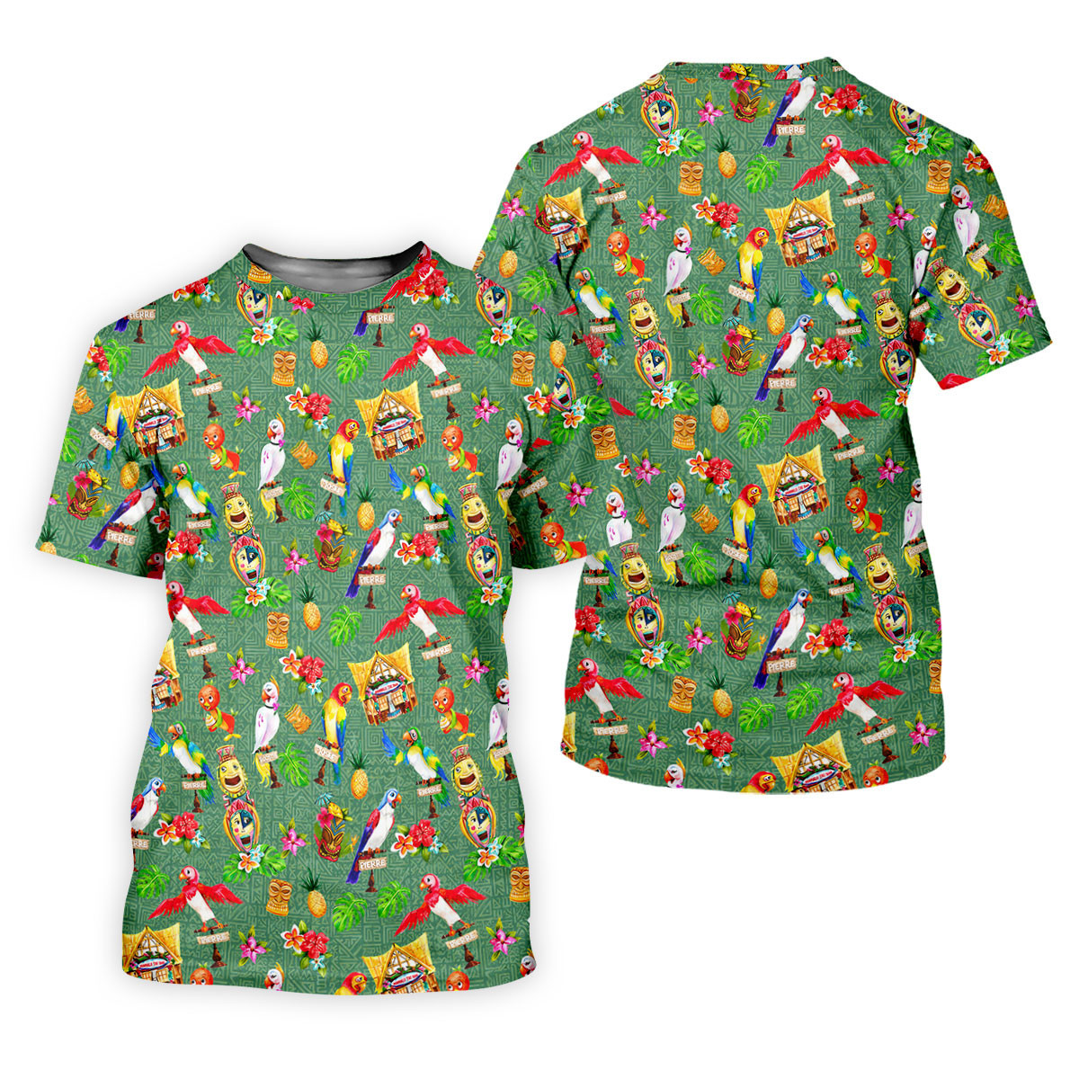 Tropical Tiki Parrot Island Hawaiian Golf Polo Shirt, Women's Golf Polo, Performance Golf Shirt SH818