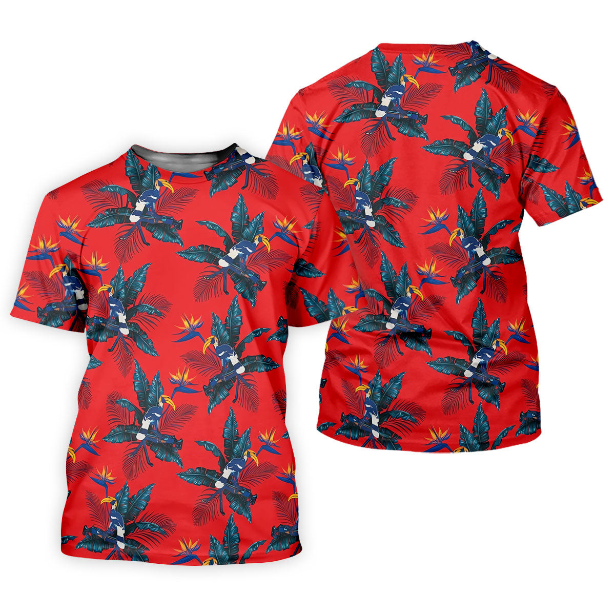 Tropical Toucan Bird Of Paradise Flower Hawaiian Golf Shirt, Summer Vibe Golf Shirt For Women SH818