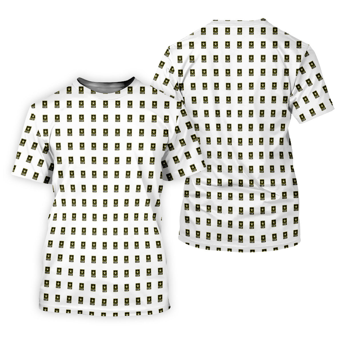 Yellow Star Logo Women's White Golf Shirt, Gift For Veteran, Veterans Day Gift, Ladies Golf Shirts SH818