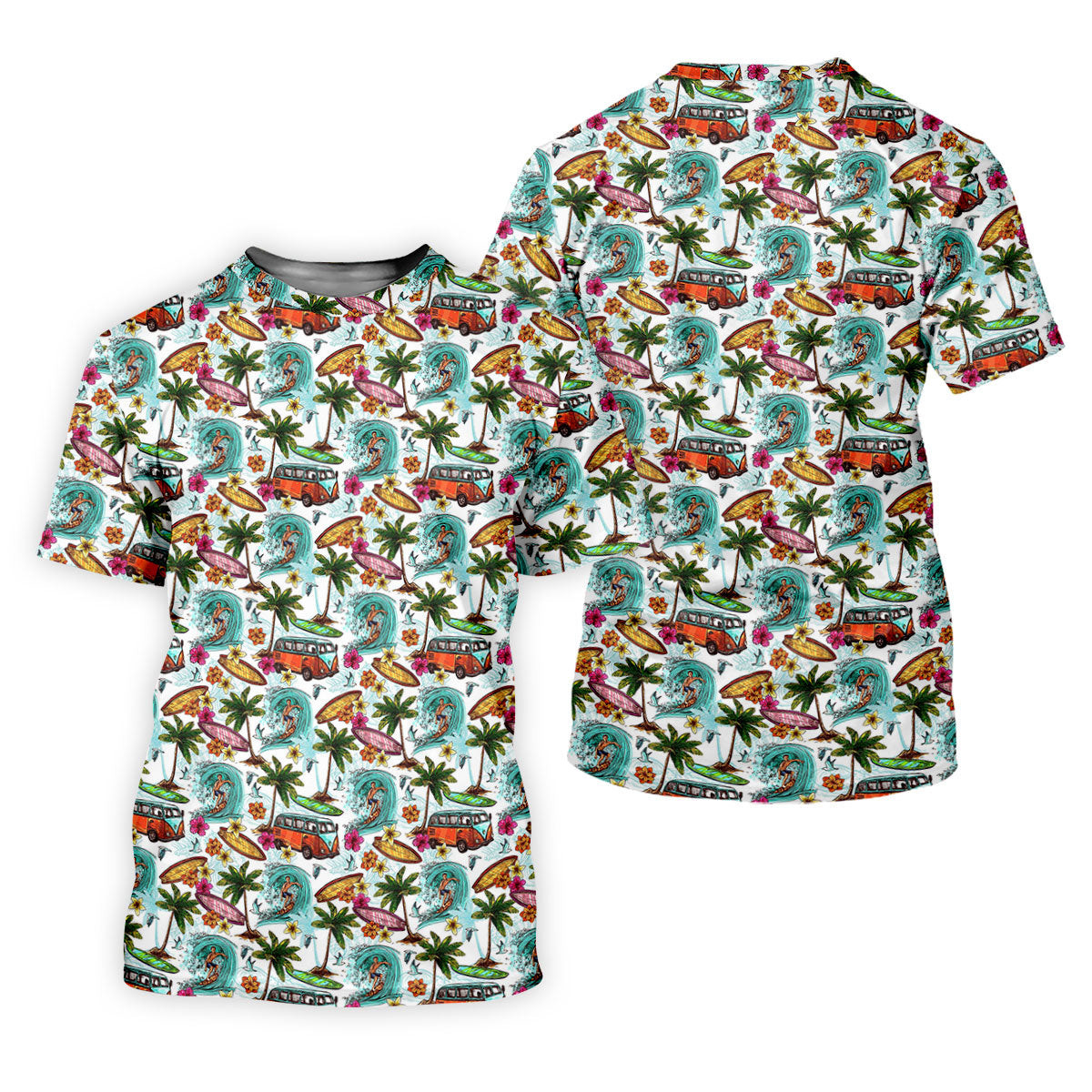 Tropical Trip Big Wave Riders Hawaiian Golf Shirt, Polo Shirts For Men, Golfing Apparel SH818