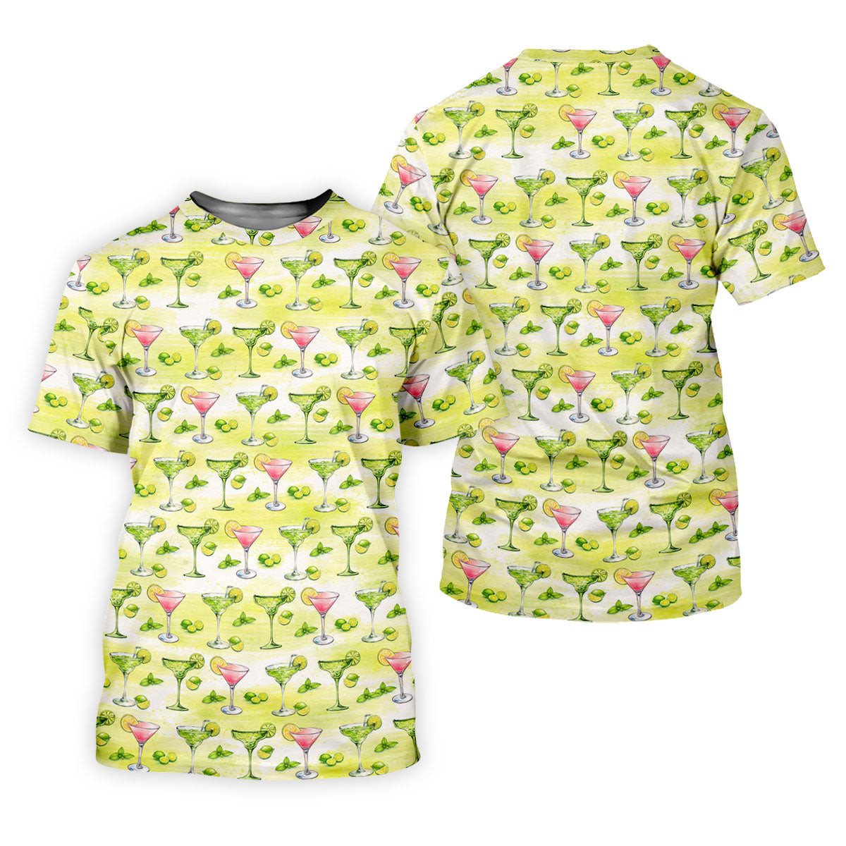 Vintage Margarita Cocktail Lime Pattern Golf Shirt, Women's Golf Polo, Golf Tops For Women SH818