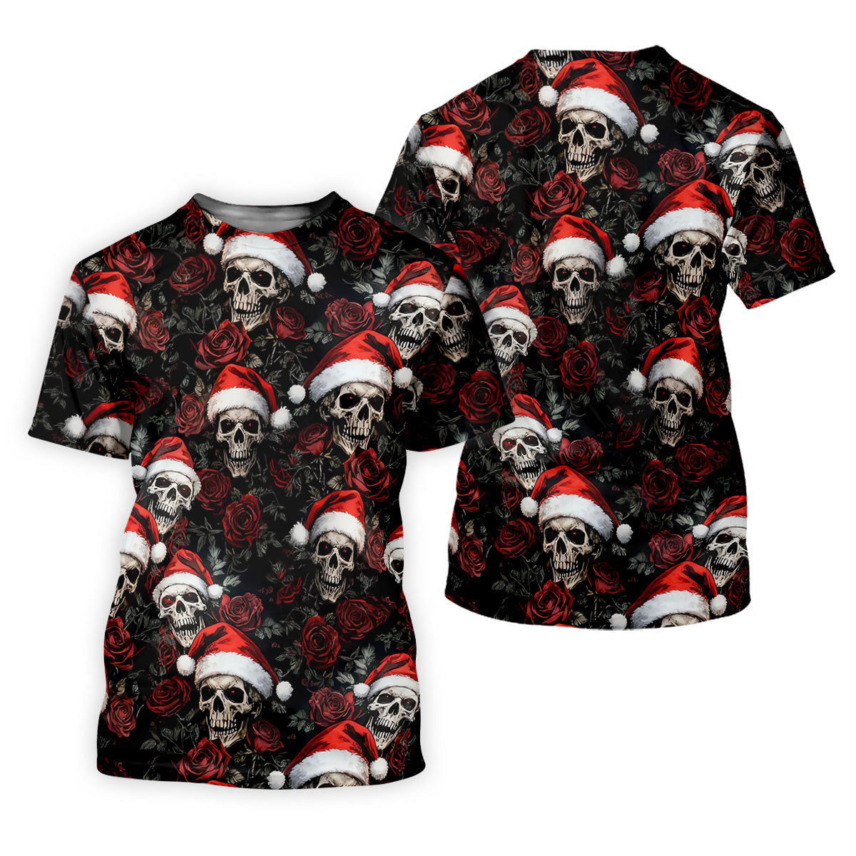 Vintage Skull And Roses Christmas Golf Shirt, Cool Golf Outfit, Ladies Golf Shirts, Women's Polo Shirt SH818