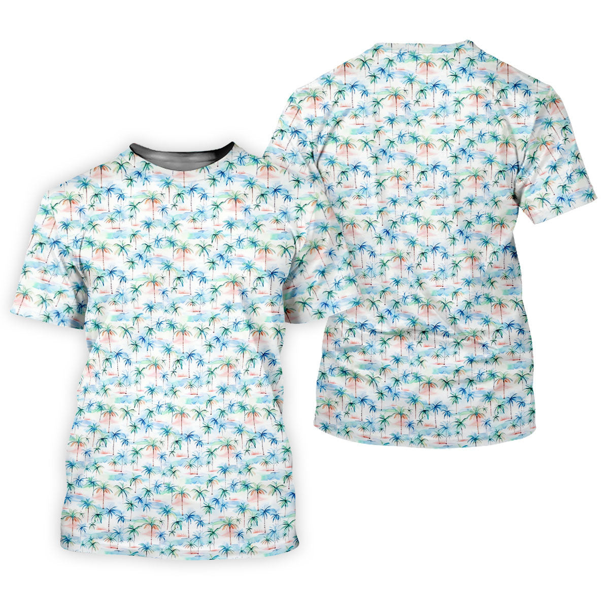 Watercolor Palm Tree Hawaiian Golf Shirt, Summer Vibe Women's Golf Tops, Ladies Golf Shirts SH818