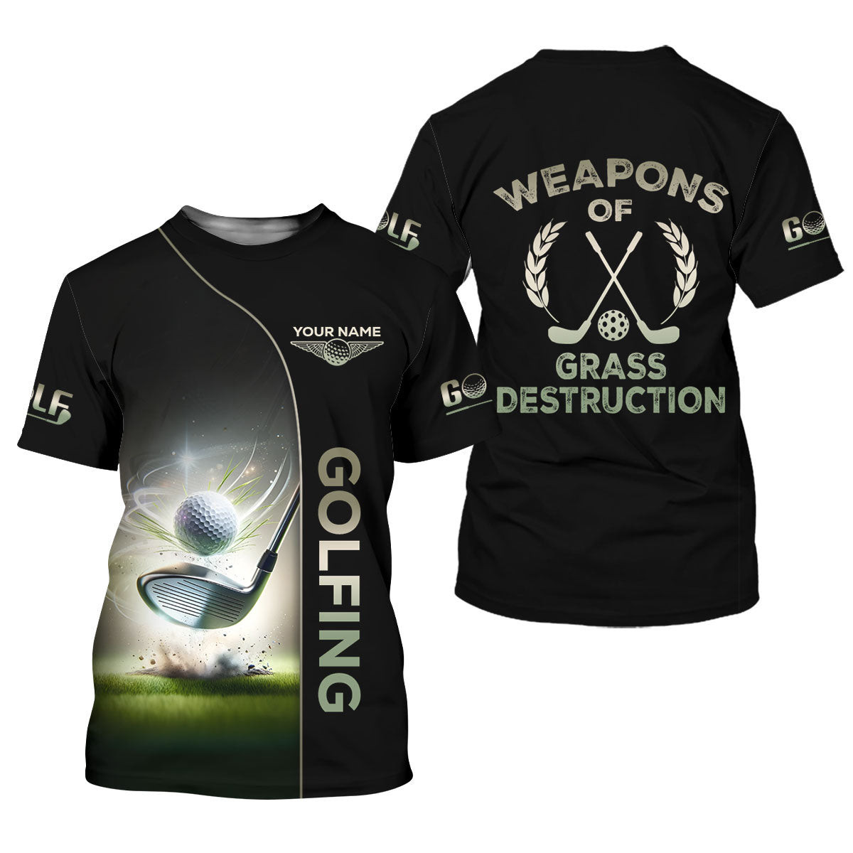 Weapons Of Grass Destruction Custom Funny Golf Polo Shirt, Mens Golf Gift, Gift For Golfers SH818