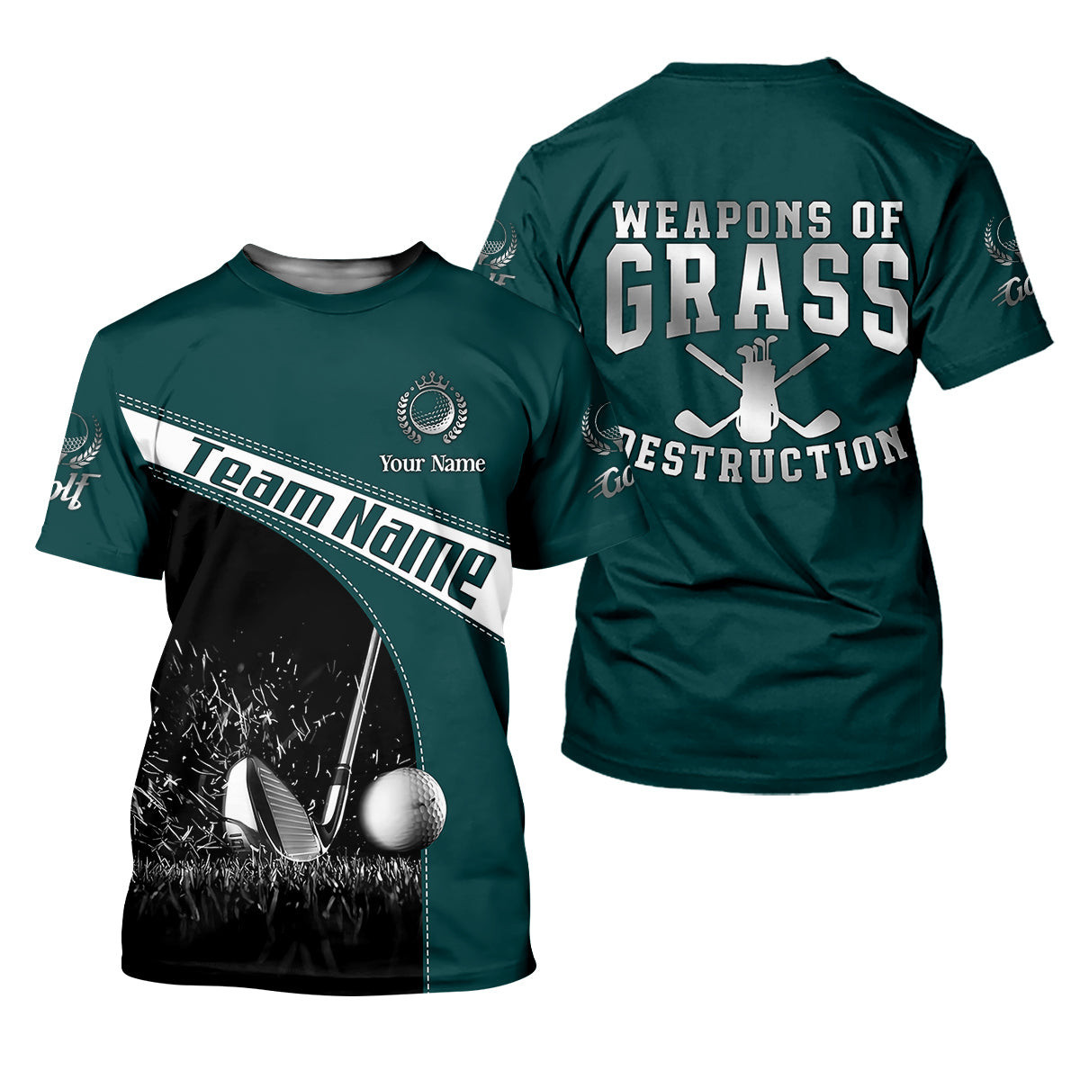 Weapons Of Grass Destruction Custom Men's Golf Polo Shirt, Funny Golf Shirt, Dad Golf Gift SH818