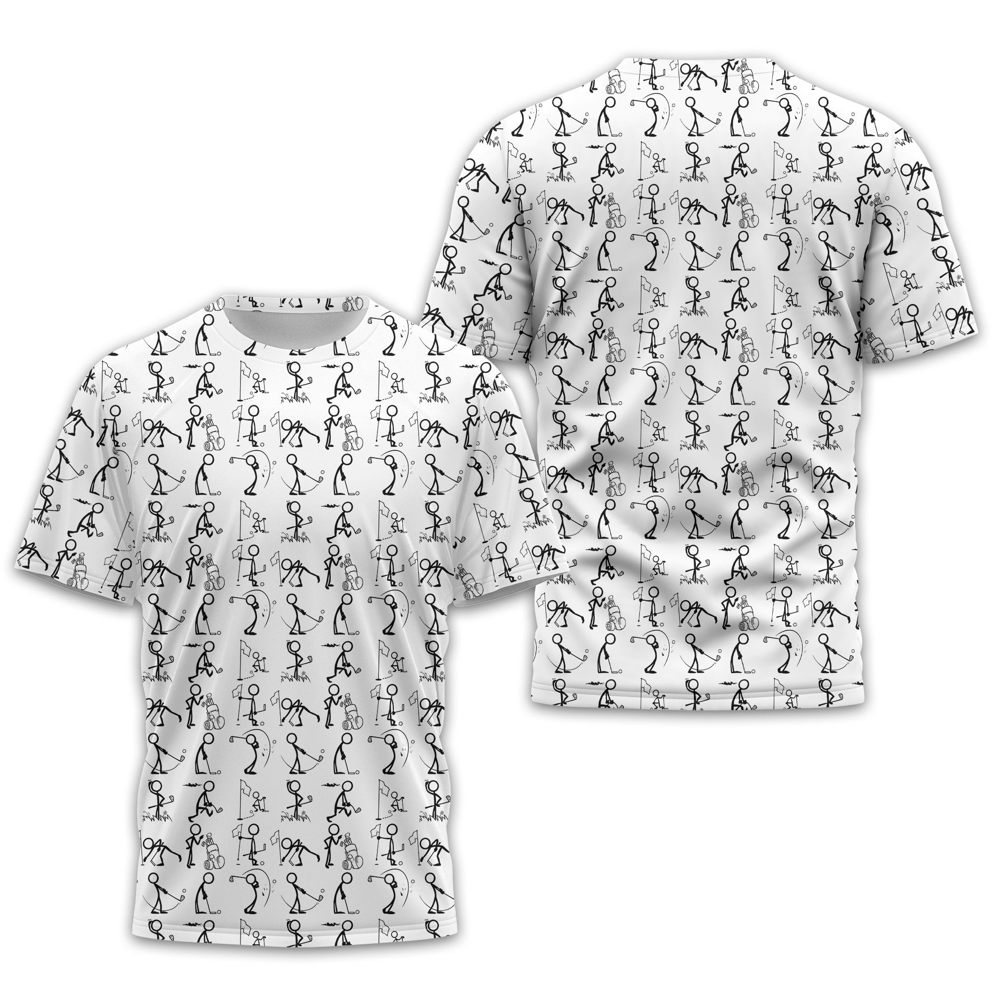 White Golf Polo Shirt, Funny Golf Shirt, Gift For Golfers SH818