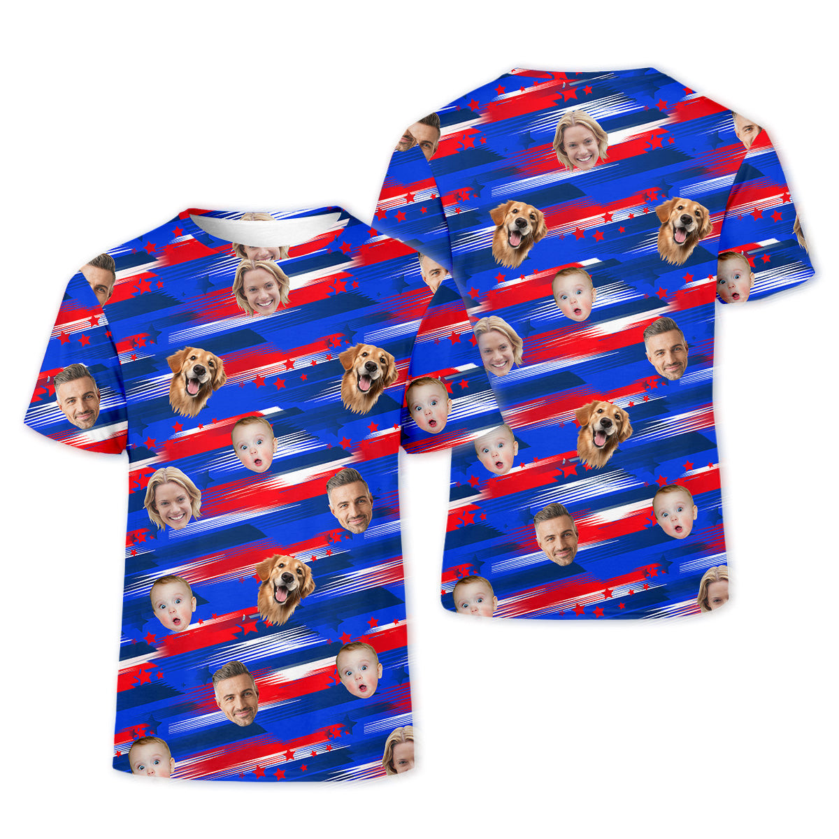 Custom Family Golf Shirt, Womens Golf Shirts, Custom Pet Shirt, Golf Polo For Ladies, Patriotic Golf Polos SH818
