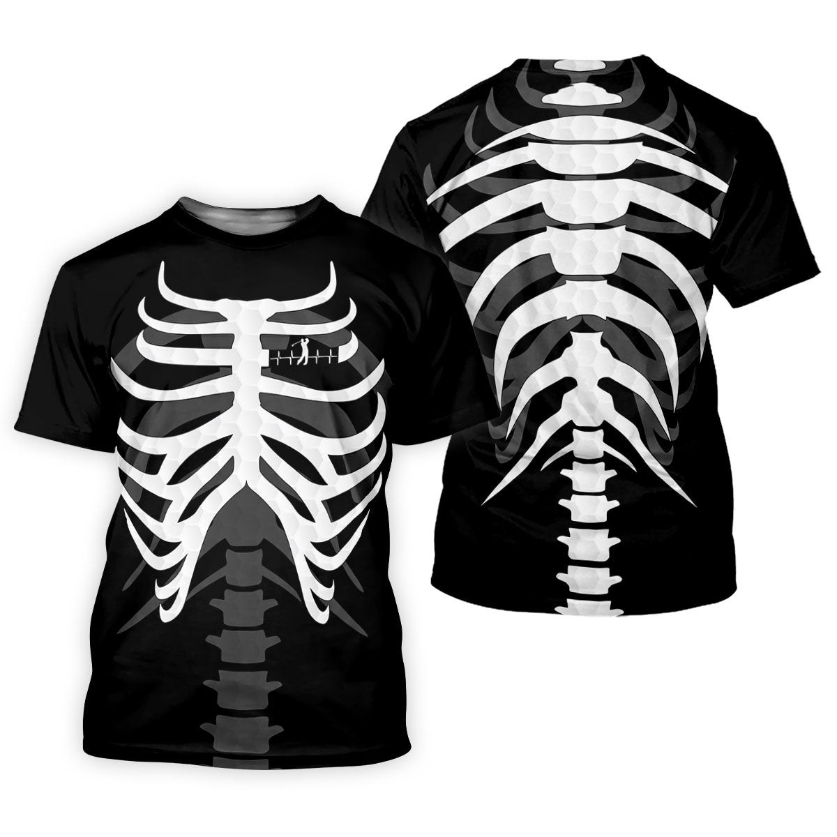 X-Ray Skeleton Rib Cage Halloween Golf Polo Shirt, Women’s Golf Polo, Ladies Golf Shirts SH818